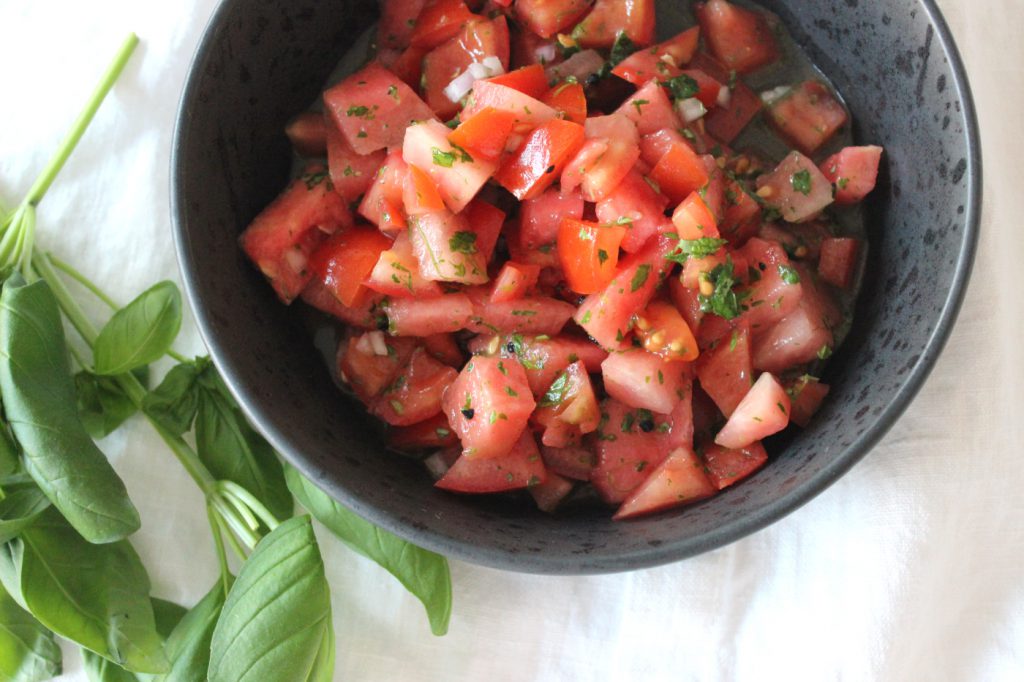 Tomaten-Melonen-Salat